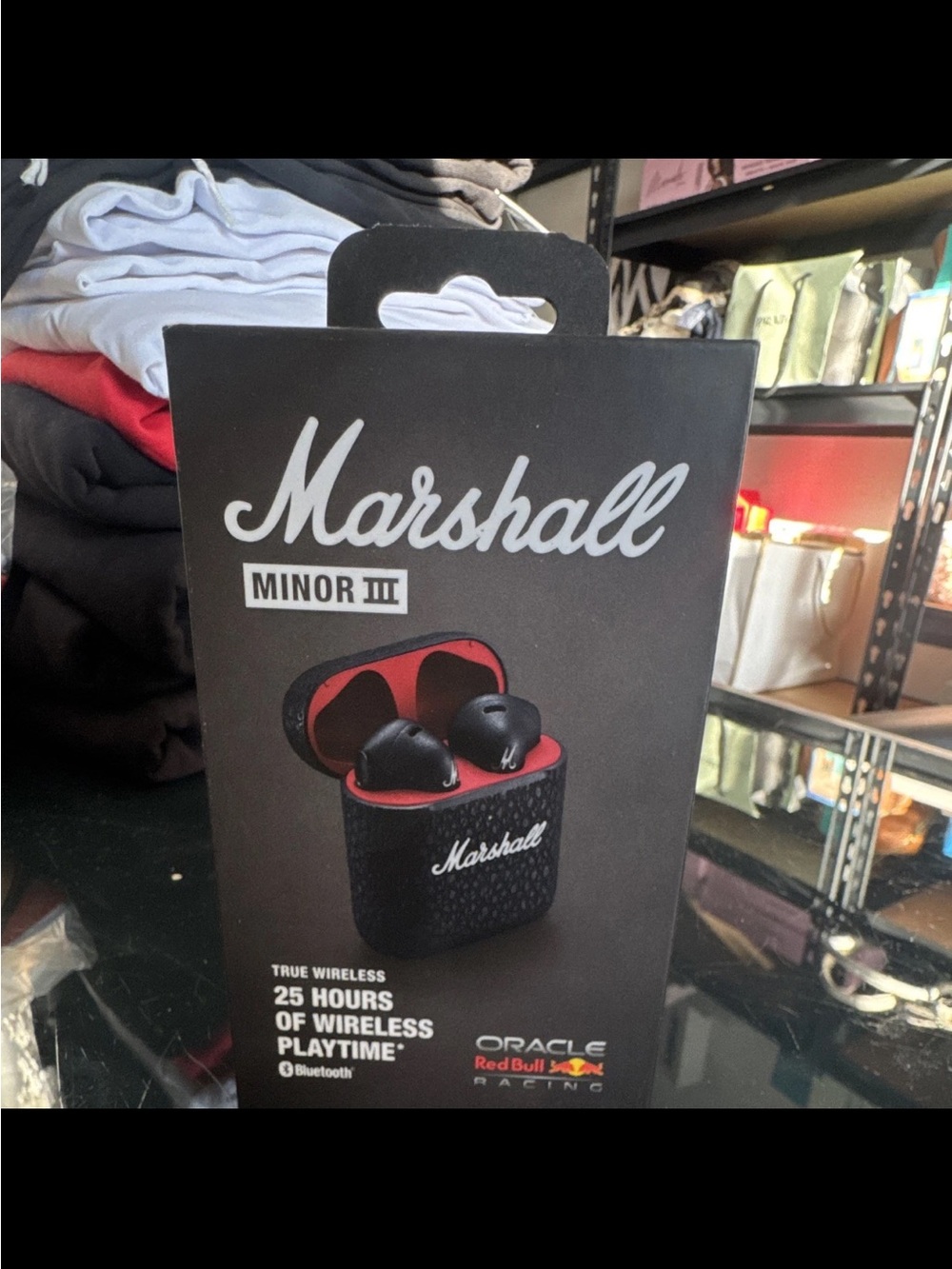 Marshall Minor III Earbuds - Black & Red Accents